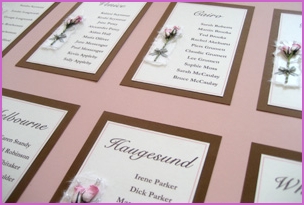 Roses wedding table plan